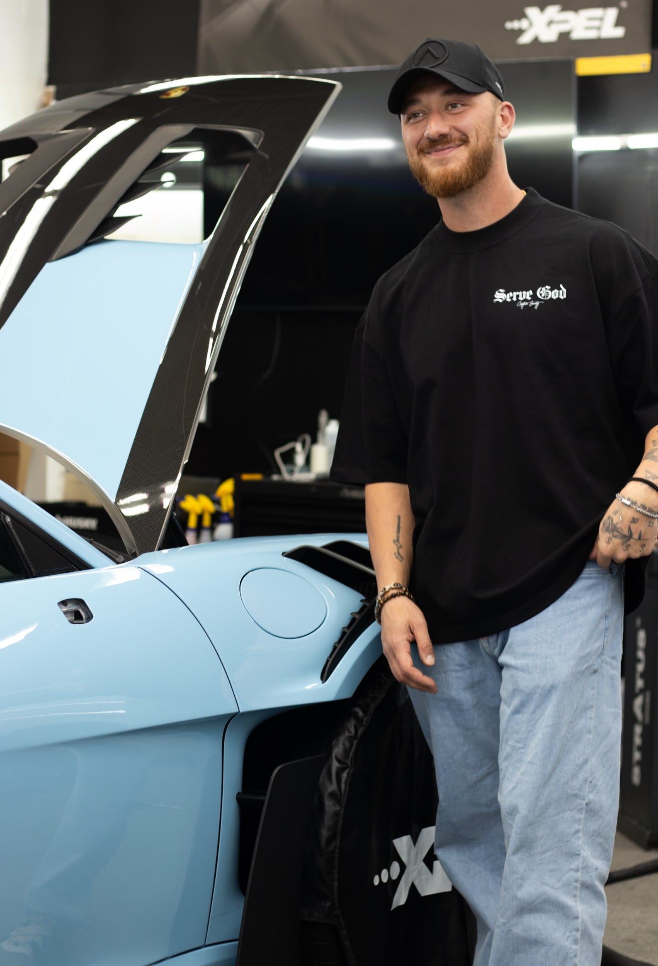 Serve God Heavyweight Tee - Black