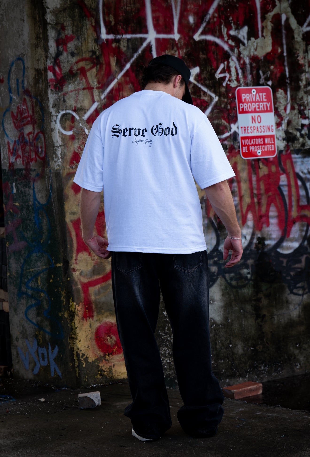 Serve God Heavyweight Tee - White