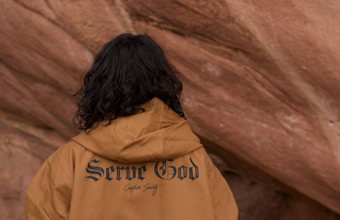 Insulated Serve God Canvas Jacket