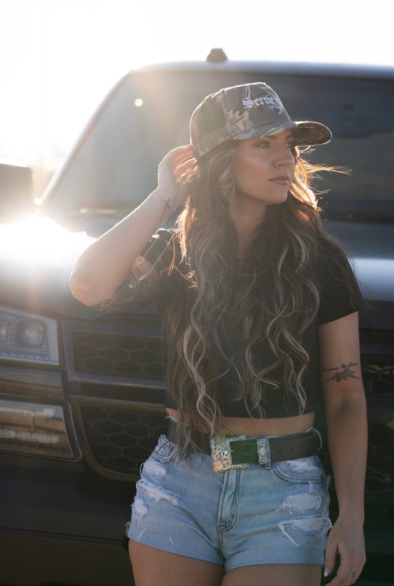 Camo Serve God Trucker