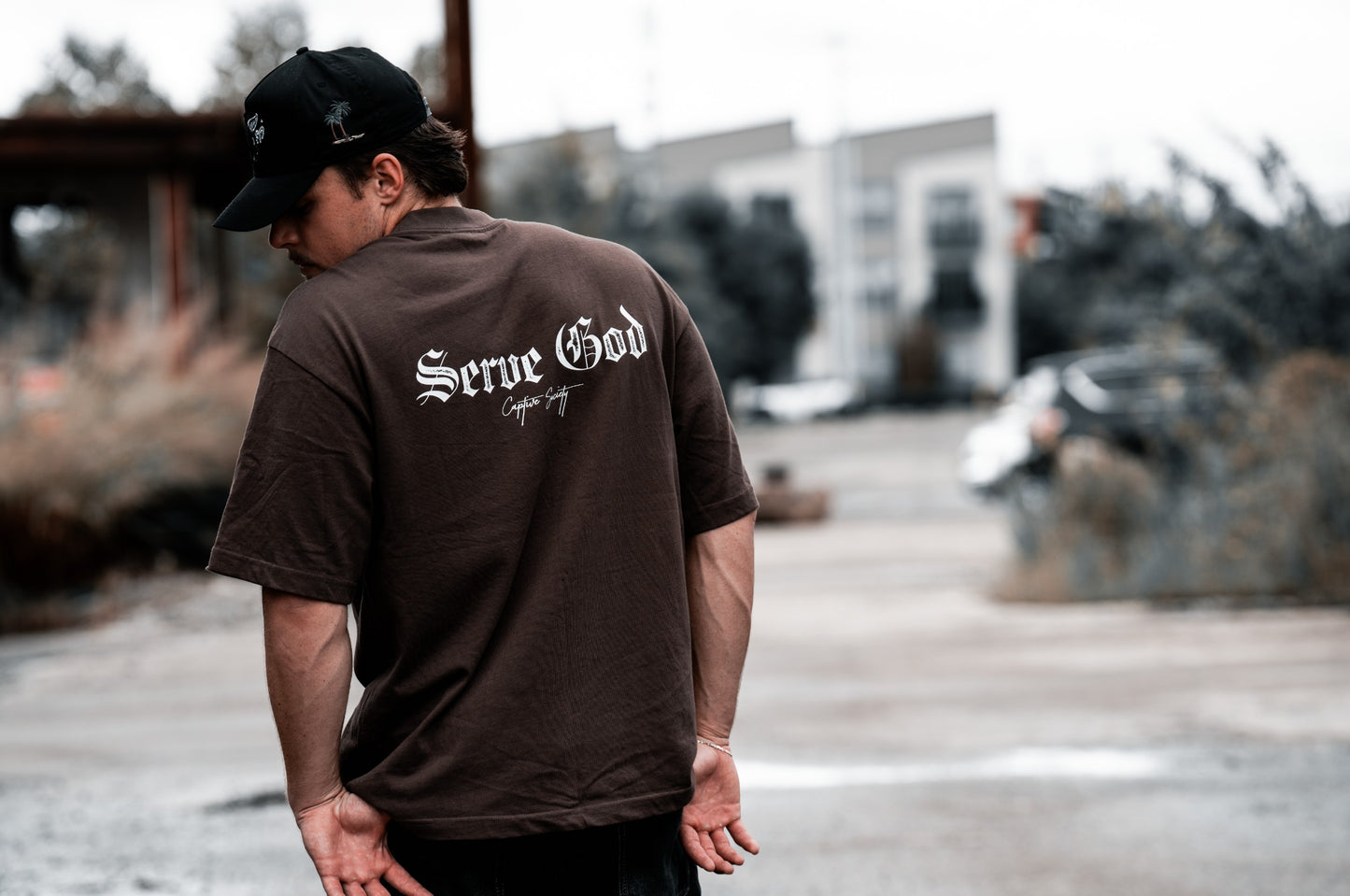 Serve God Heavyweight Tee - Mocha (Oversized)