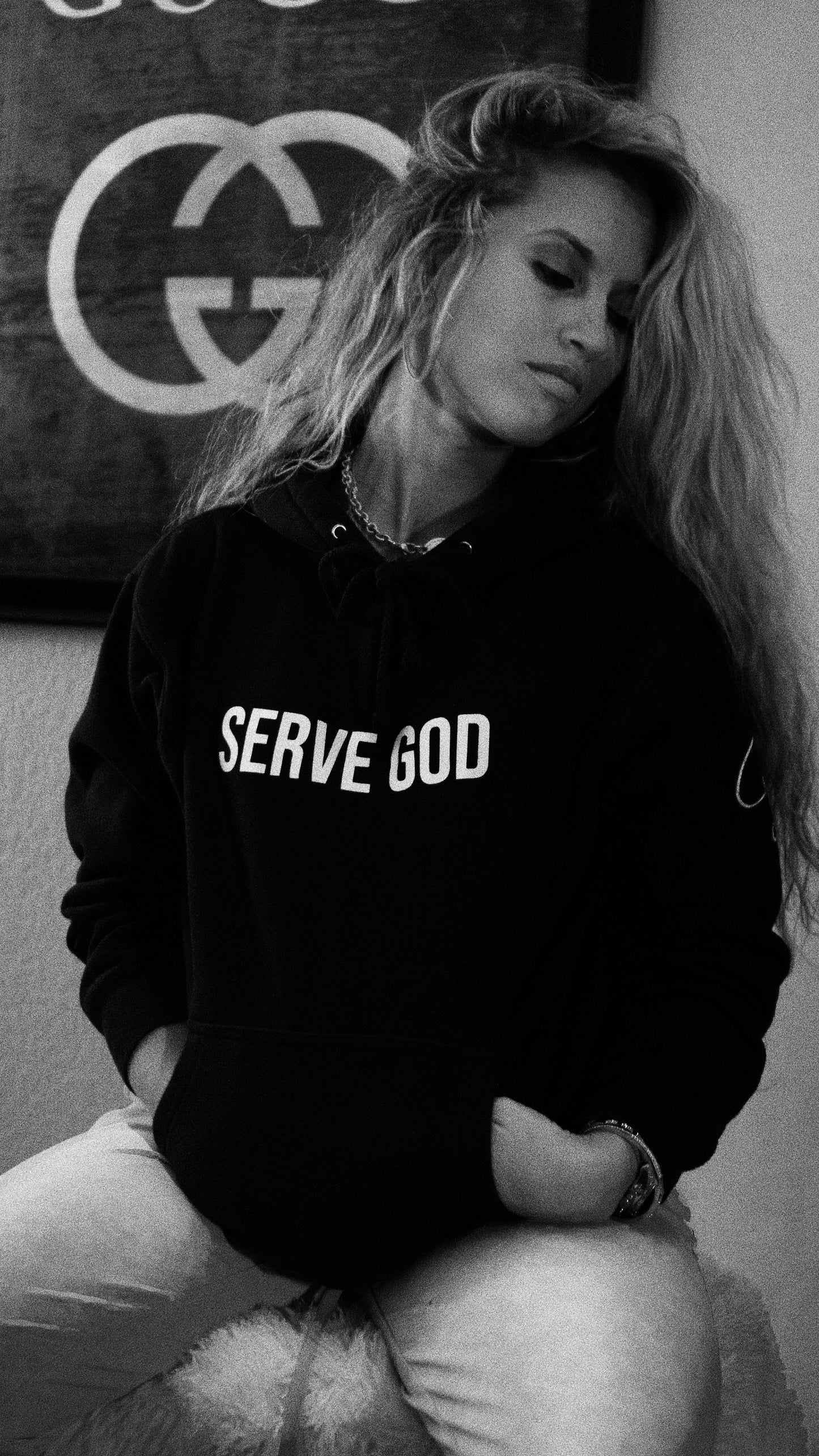 SERVE GOD HOODIE - BLACK