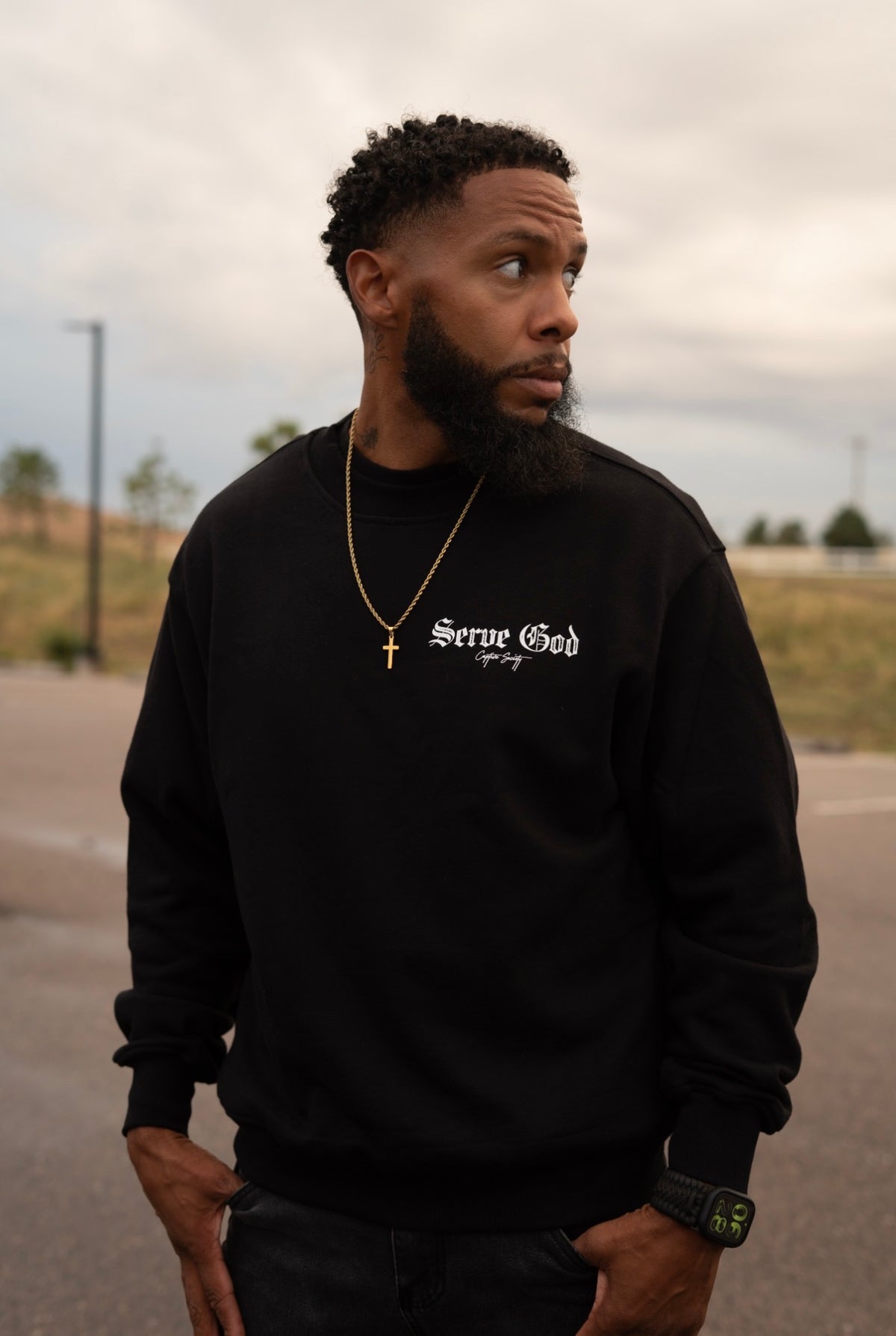 SERVE GOD HEAVYWEIGHT CREWNECK