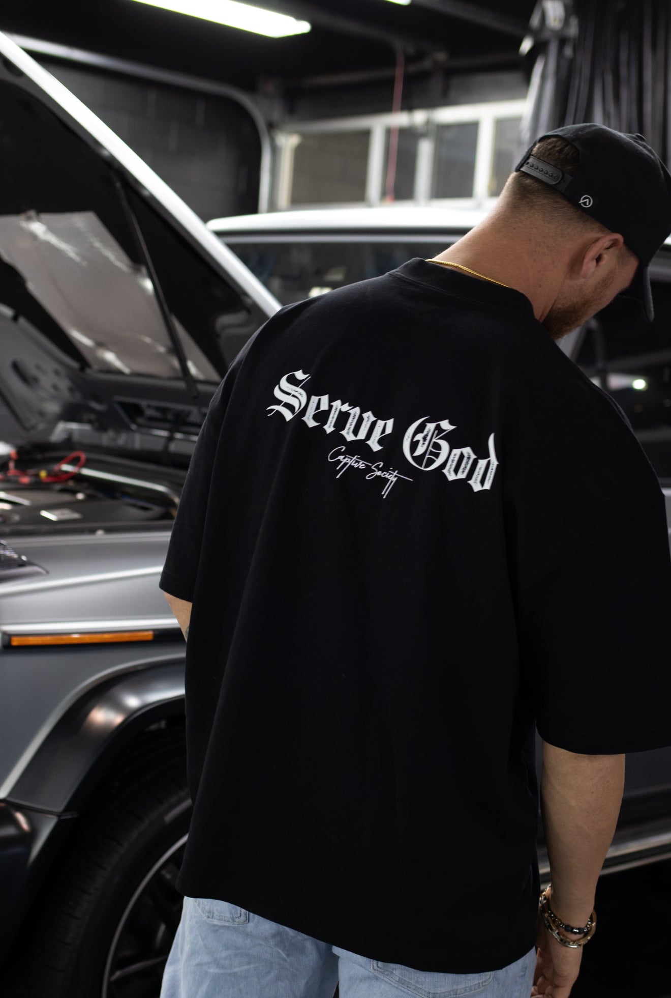 Serve God Heavyweight Tee - Black