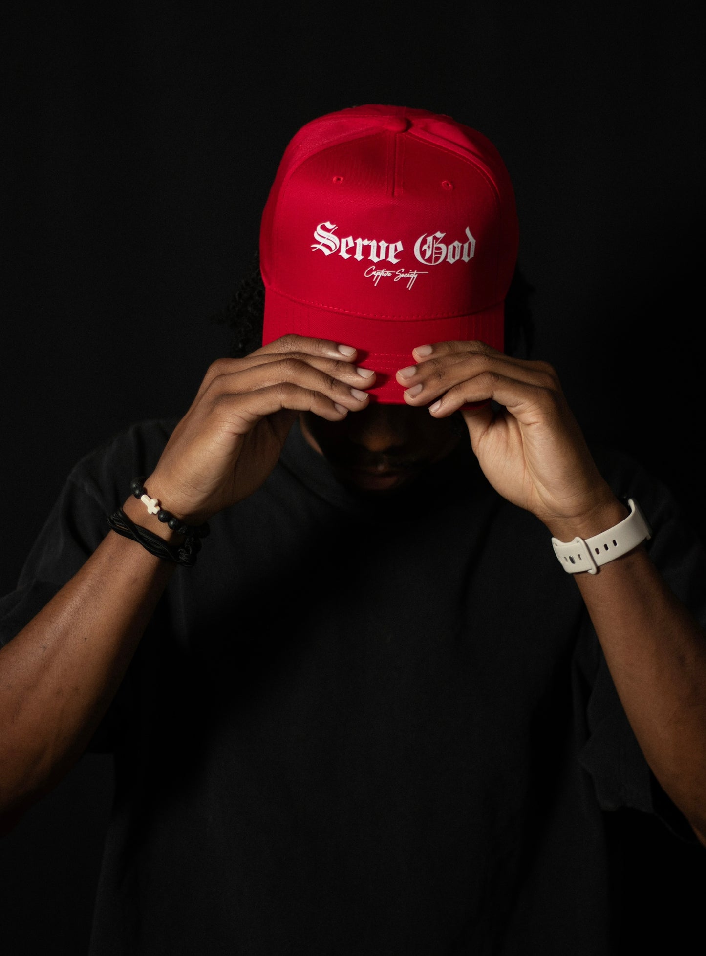 Serve God Hat Red