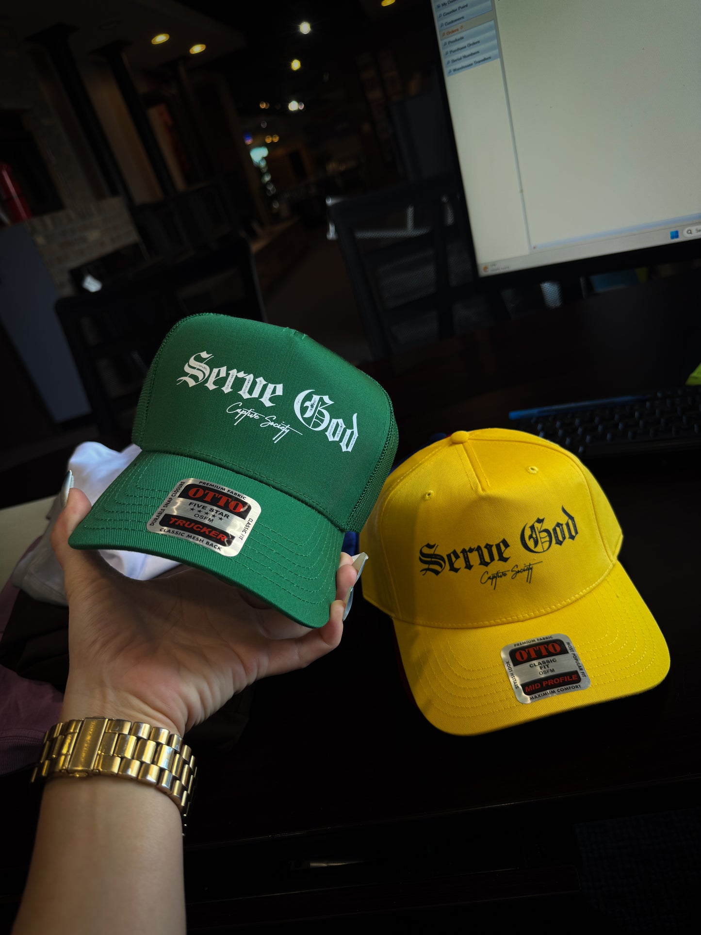 Green Serve God Trucker (NEW!!)
