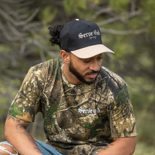 Serve God Cap - Black & Tan