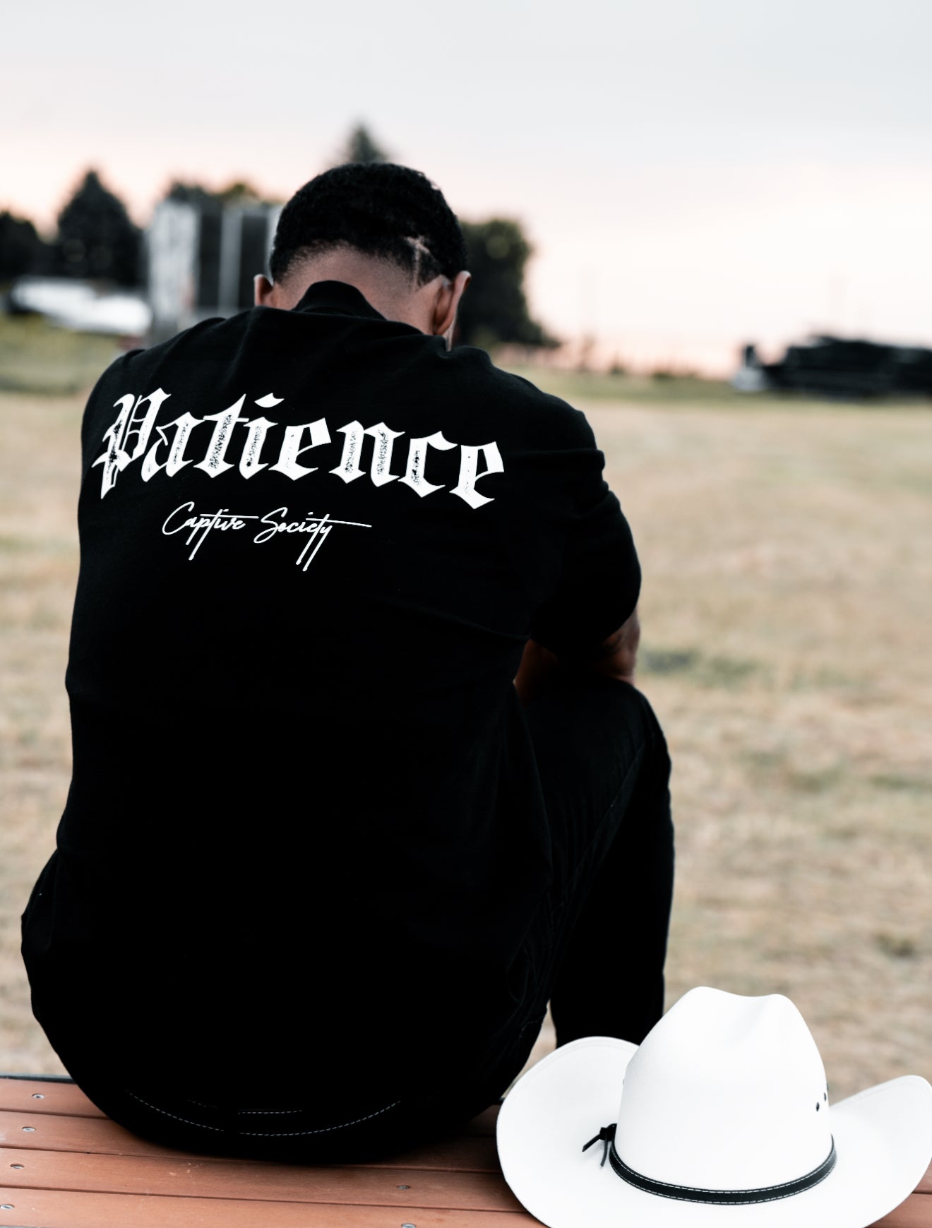 Patience Oversized Tee - Black