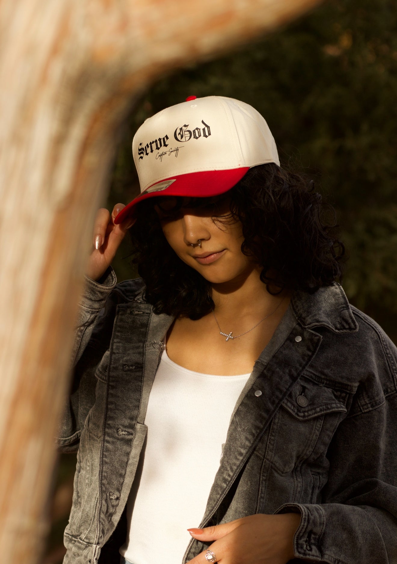 Serve God Hat - Red x Tan