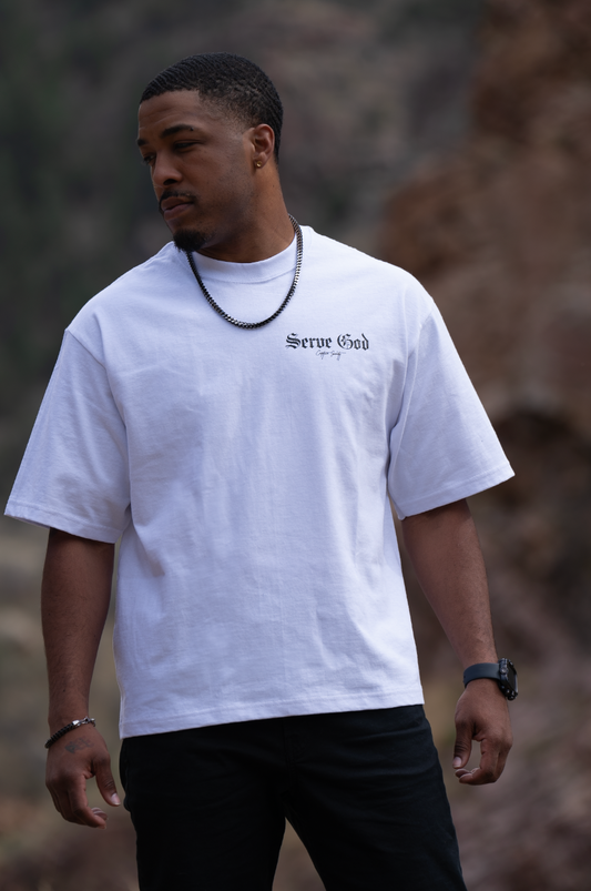 Serve God Heayweight Crop Tee
