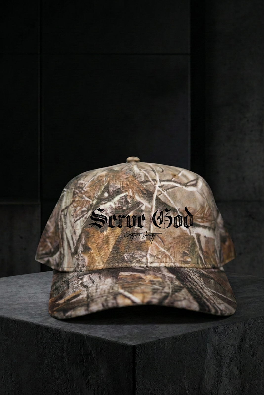 Timber Camo Serve God Hat – CAPTIVE SOCIETY