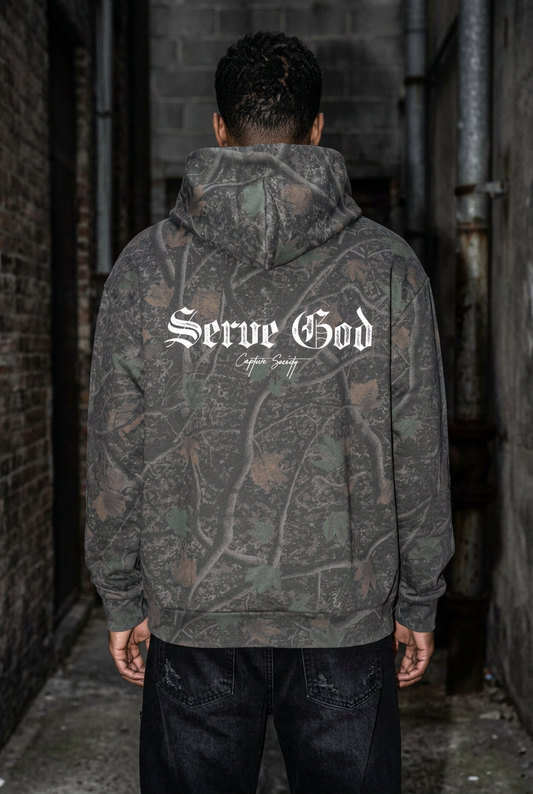 Straight-on back view of the hoodie with clearer lighting